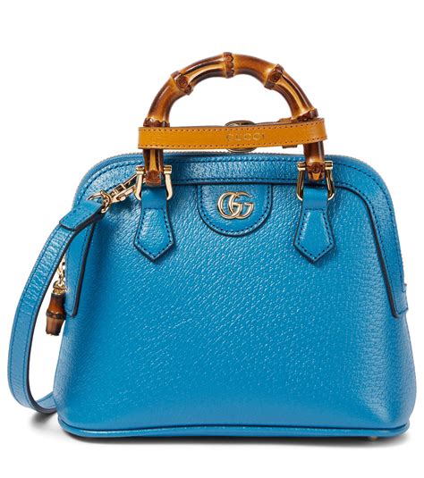 portafoglio gucci blu dinna|Diana Mini leather tote bag in blue .